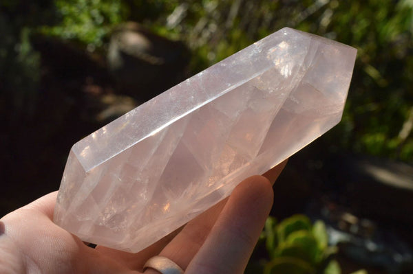 Polished Double Terminated Gemmy Rose Quartz Points x 12 From Madagascar - TopRock