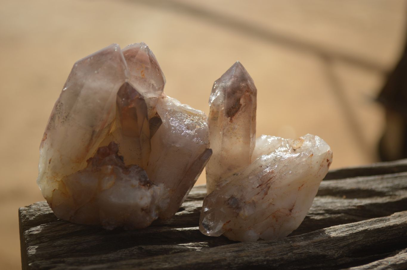 Natural Hematoid Quartz Crystals x 12 From Karoi, Zimbabwe - Toprock Gemstones and Minerals 