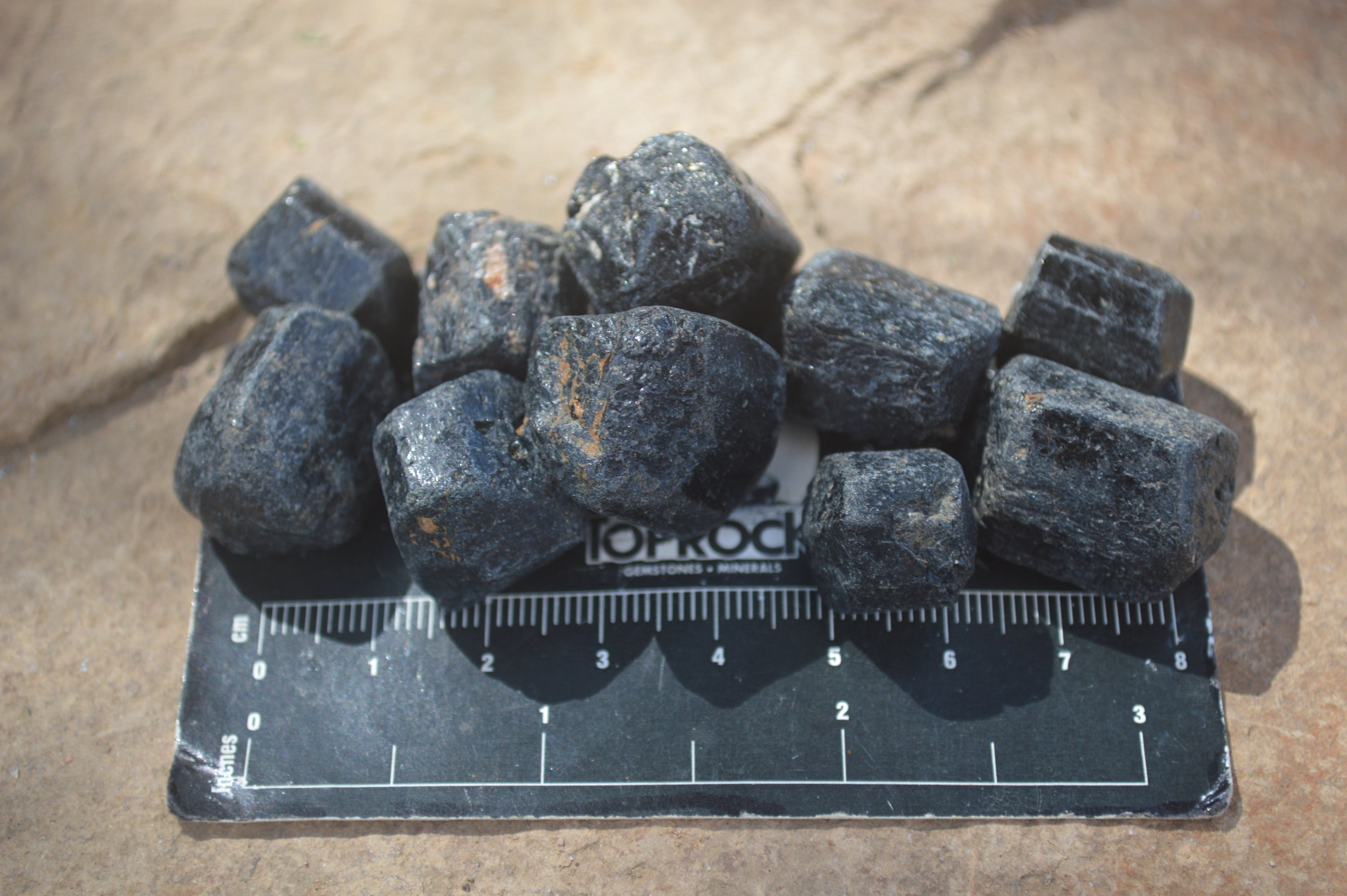 Natural Alluvial Schorl / Black Tourmaline Crystals  - Sold per 1 Kg (200 to 280 pieces) - From Zimbabwe - Toprock Gemstones and Minerals 