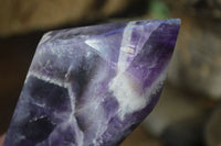 Polished Deep Purple Chevron Amethyst Points x 6 From Zambia - Toprock Gemstones and Minerals 