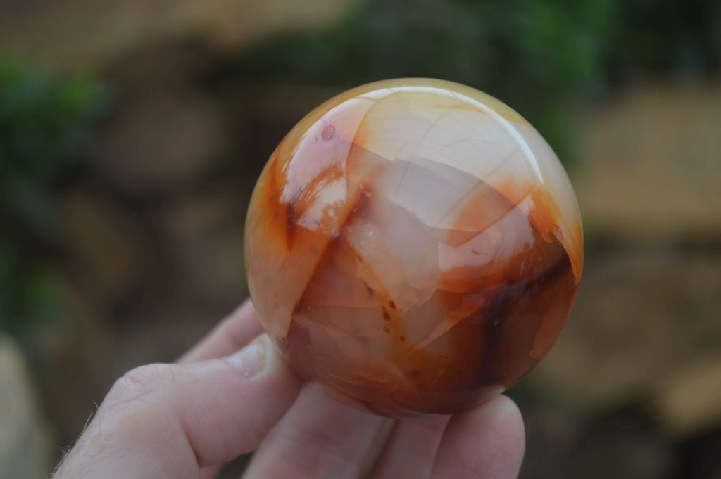 Polished Vibrant Carnelian Agate Spheres  x 5 From Madagascar - Toprock Gemstones and Minerals 