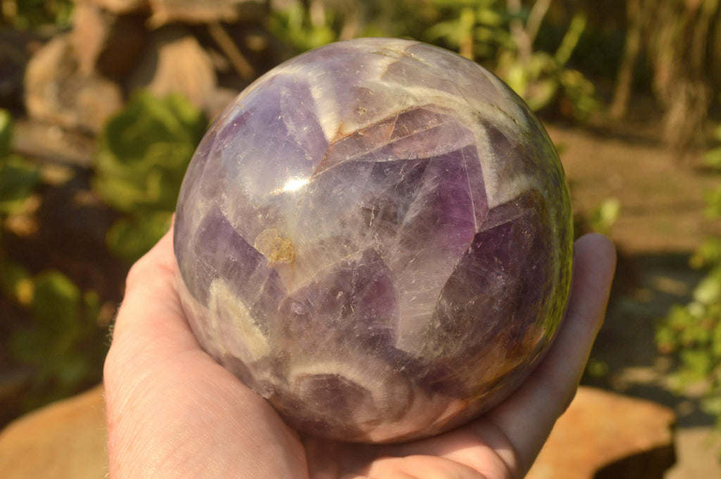 Polished  Amethyst Spheres (Nice Crystalline Vug On One) x 2 From Madagascar - TopRock