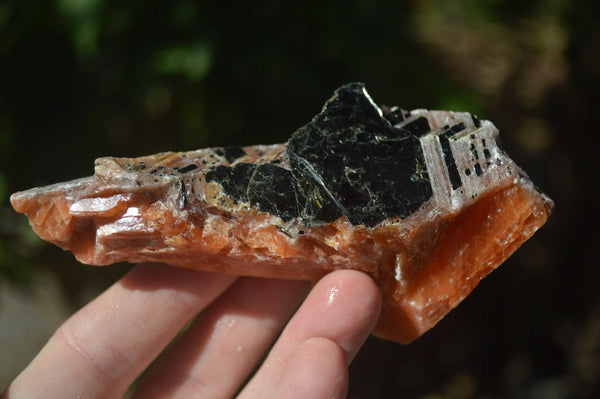 Natural Rough Orange Calcite Cobbed Specimens  x 12 From Namibia