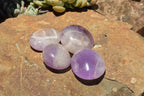 Polished Dream Amethyst Palm Stones  x 20 From Madagascar - TopRock
