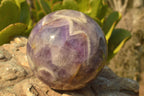 Polished  Amethyst Spheres (Nice Crystalline Vug On One) x 2 From Madagascar - TopRock