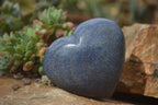 Polished Blue Lazulite Hearts  x 6 From Madagascar - Toprock Gemstones and Minerals 