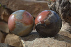 Polished Polychrome Jasper Spheres  x 2 From Mahajanga, Madagascar - Toprock Gemstones and Minerals 