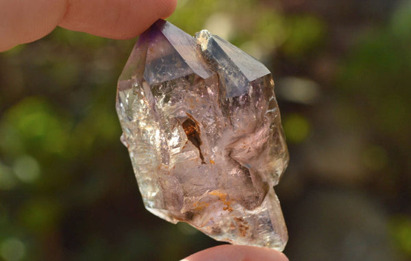Natural Single Smokey Amethyst Crystals x 12 From Chiredzi, Zimbabwe - TopRock