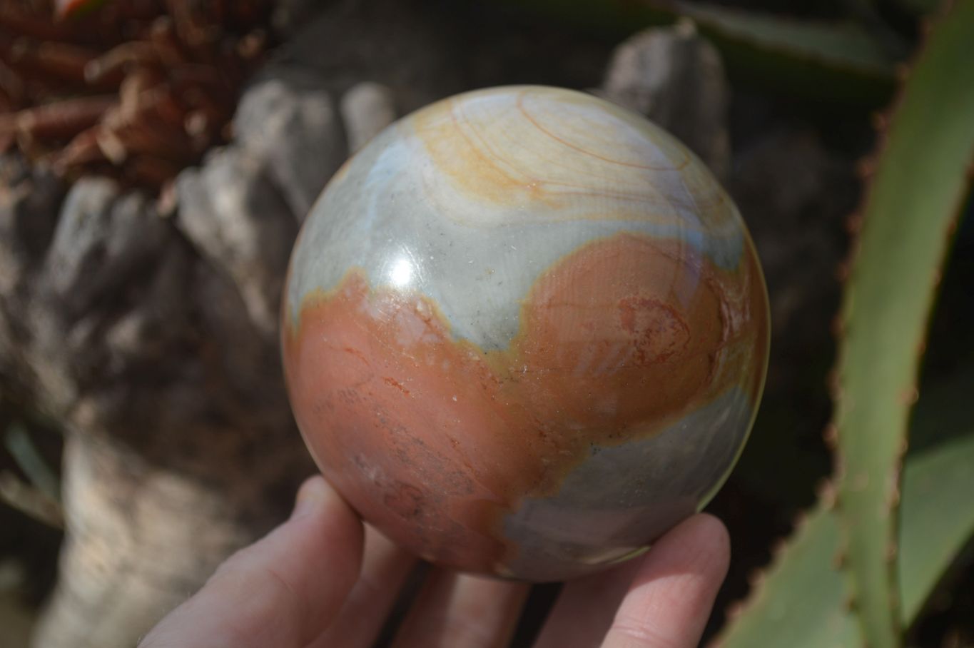 Polished Polychrome Jasper Spheres  x 2 From Mahajanga, Madagascar - Toprock Gemstones and Minerals 