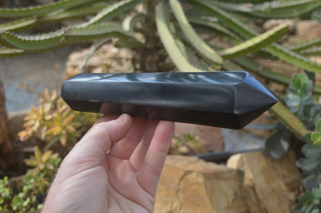 Polished Double Terminated Black Basalt Points  x 4 From Antsirabe, Madagascar - Toprock Gemstones and Minerals 