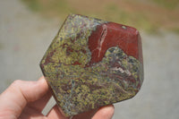 Polished Dragons (Epidote & Piedmontite) Bloodstone Points  x 3 From Tshipise, South Africa - TopRock
