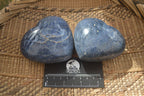 Polished Blue Lazulite Hearts  x 6 From Madagascar - Toprock Gemstones and Minerals 