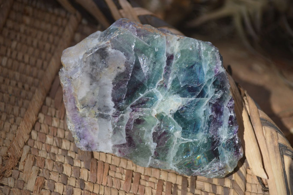 Polished Watermelon Fluorite Slices  x 6 From Uis, Namibia - Toprock Gemstones and Minerals 