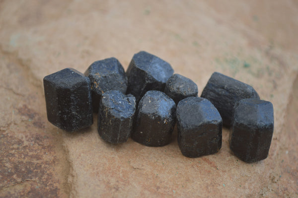 Natural Alluvial Schorl / Black Tourmaline Crystals  - Sold per 1 Kg (200 to 280 pieces) - From Zimbabwe - Toprock Gemstones and Minerals 