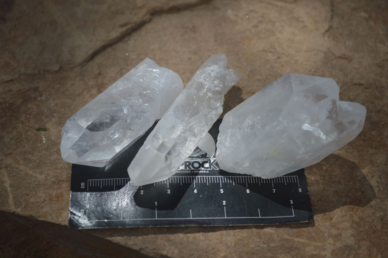 Natural Highly Selected Single Clear Quartz Crystals x 35