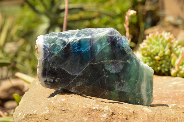 Polished Watermelon Fluorite Standing Slabs  x 2 From Uis, Namibia - TopRock