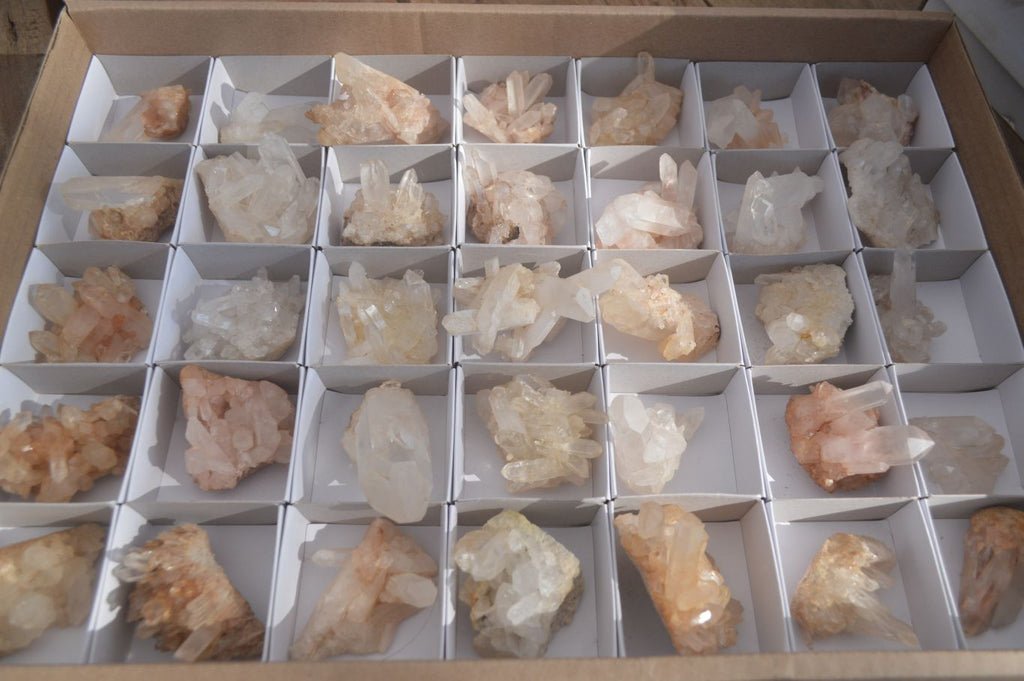 Natural Small Clear Quartz Crystal Specimens  x 35 From Madagascar - Toprock Gemstones and Minerals 