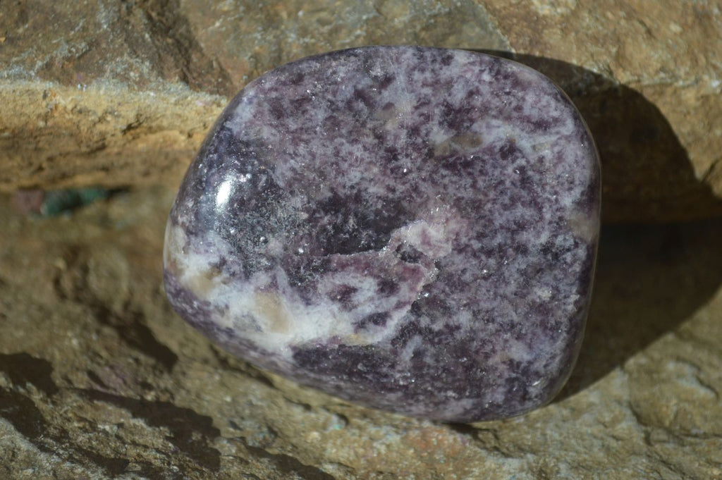 Polished Purple Lepidolite Free Forms  x 6 From Zimbabwe - Toprock Gemstones and Minerals 