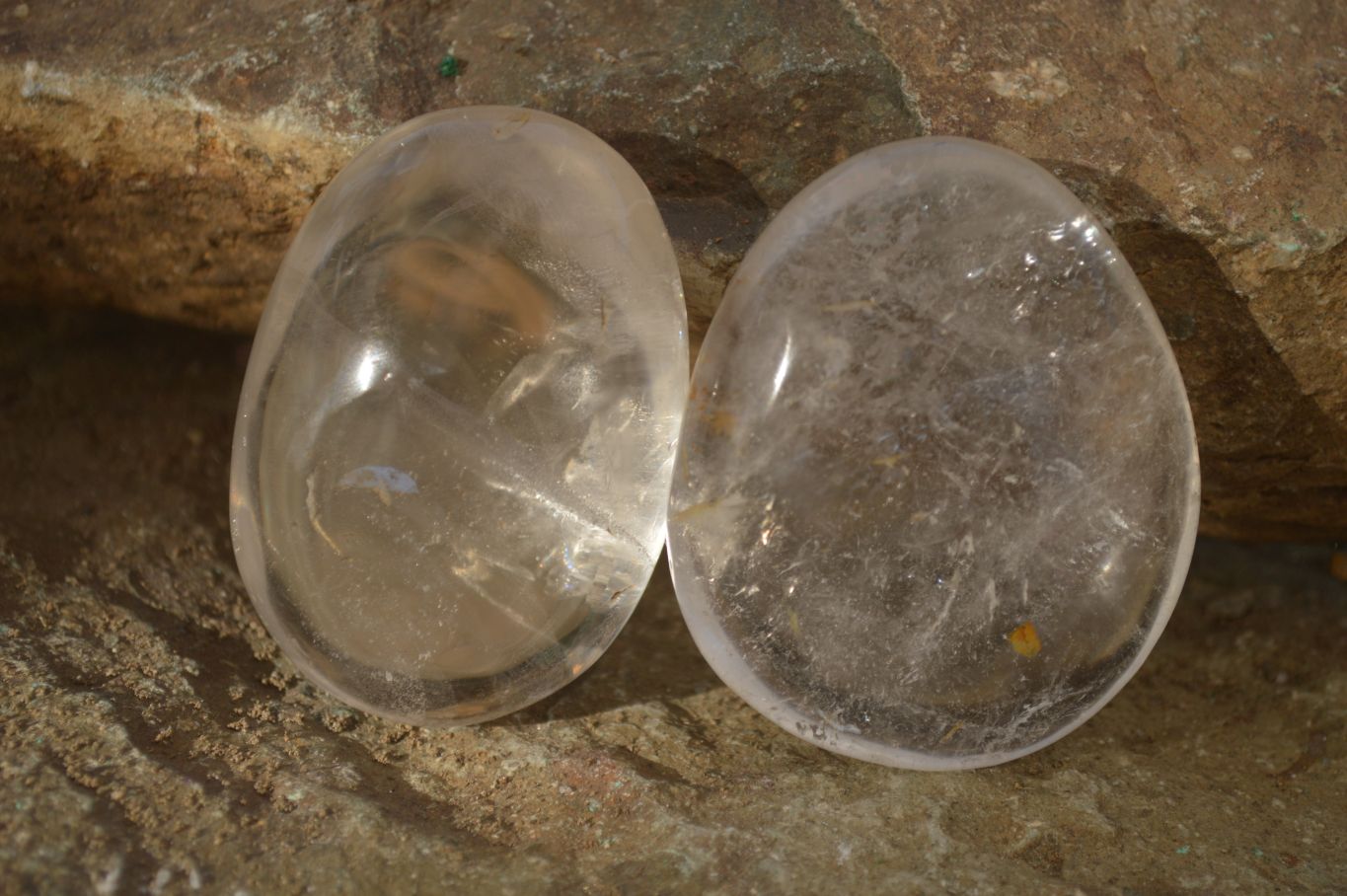 Polished Stunning Mixed Quartz Galet / Palm Stones x 12 From Madagascar - Toprock Gemstones and Minerals 