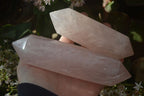 Polished Gemmy Double Terminated Rose Quartz Points x 4 From Madagascar - Toprock Gemstones and Minerals 