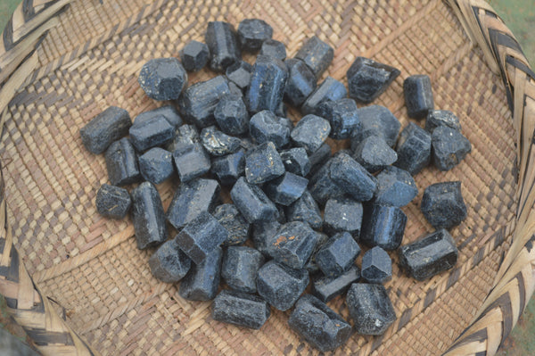 Natural Alluvial Schorl / Black Tourmaline Crystals  - Sold per 1 Kg (60 to 90 pieces) - From Zimbabwe (Copy) - Toprock Gemstones and Minerals 