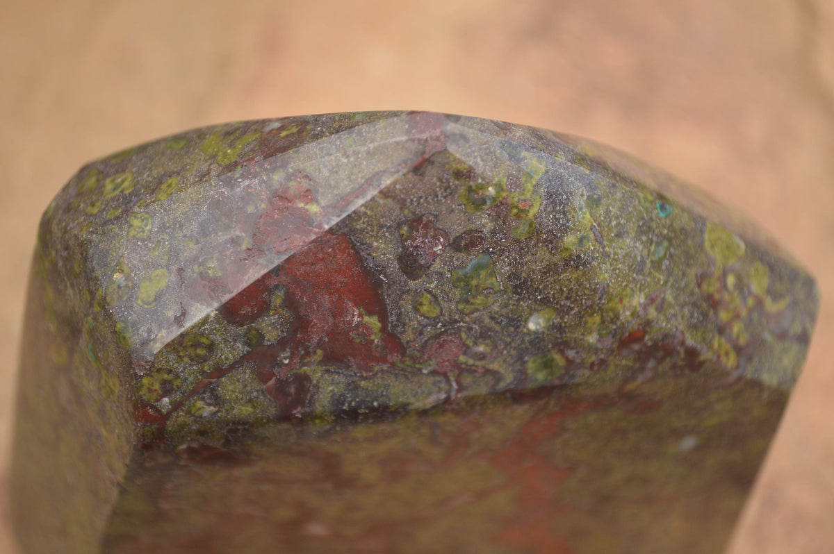 Polished Dragons (Epidote & Piedmontite) Bloodstone Points  x 3 From Tshipise, South Africa - TopRock