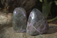 Polished Stichtite & Serpentine Standing Free Forms x 6 From Barberton, South Africa - Toprock Gemstones and Minerals 