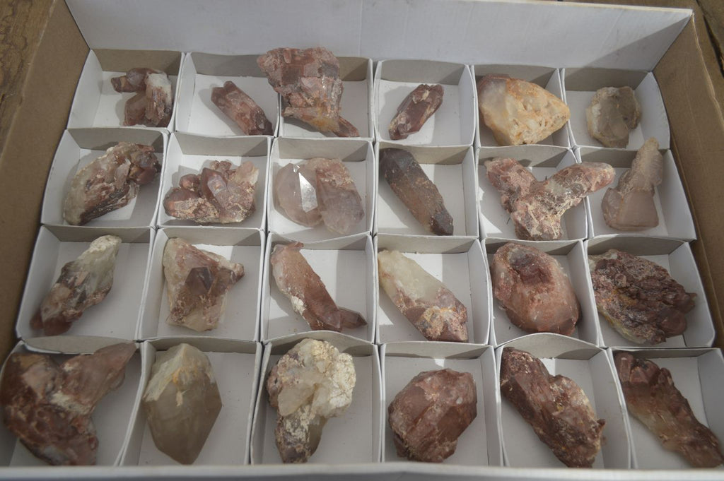Natural Red Hematoid Quartz Specimens x 24 From Karoi, Zimbabwe - Toprock Gemstones and Minerals 