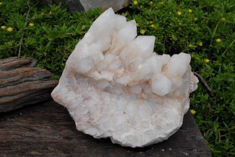 Natural Castle Quartz Self Healed Cluster With White Phantoms x 1 From Madagascar - TopRock