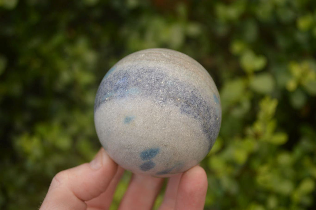 Polished Blue Spotted Spinel Quartz Spheres x 5 From Madagascar - Toprock Gemstones and Minerals 