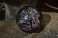 Polished Rhodonite Spheres x 4 From Madagascar - Toprock Gemstones and Minerals 