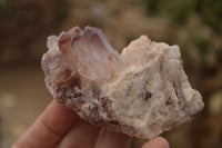 Natural Red Hematoid Phantom Quartz Clusters x 6 From Zambia - Toprock Gemstones and Minerals 