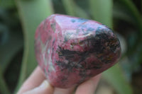 Polished Rhodonite Standing Free Forms x 2 From Zimbabwe - Toprock Gemstones and Minerals 