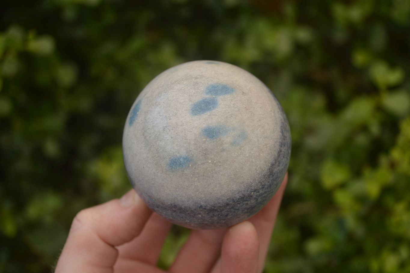 Polished Blue Spotted Spinel Quartz Spheres x 5 From Madagascar - Toprock Gemstones and Minerals 