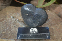 Polished Blue Lazulite Hearts  x 6 From Madagascar
