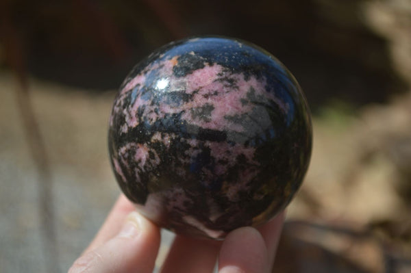 Polished Rhodonite Spheres x 4 From Madagascar - Toprock Gemstones and Minerals 