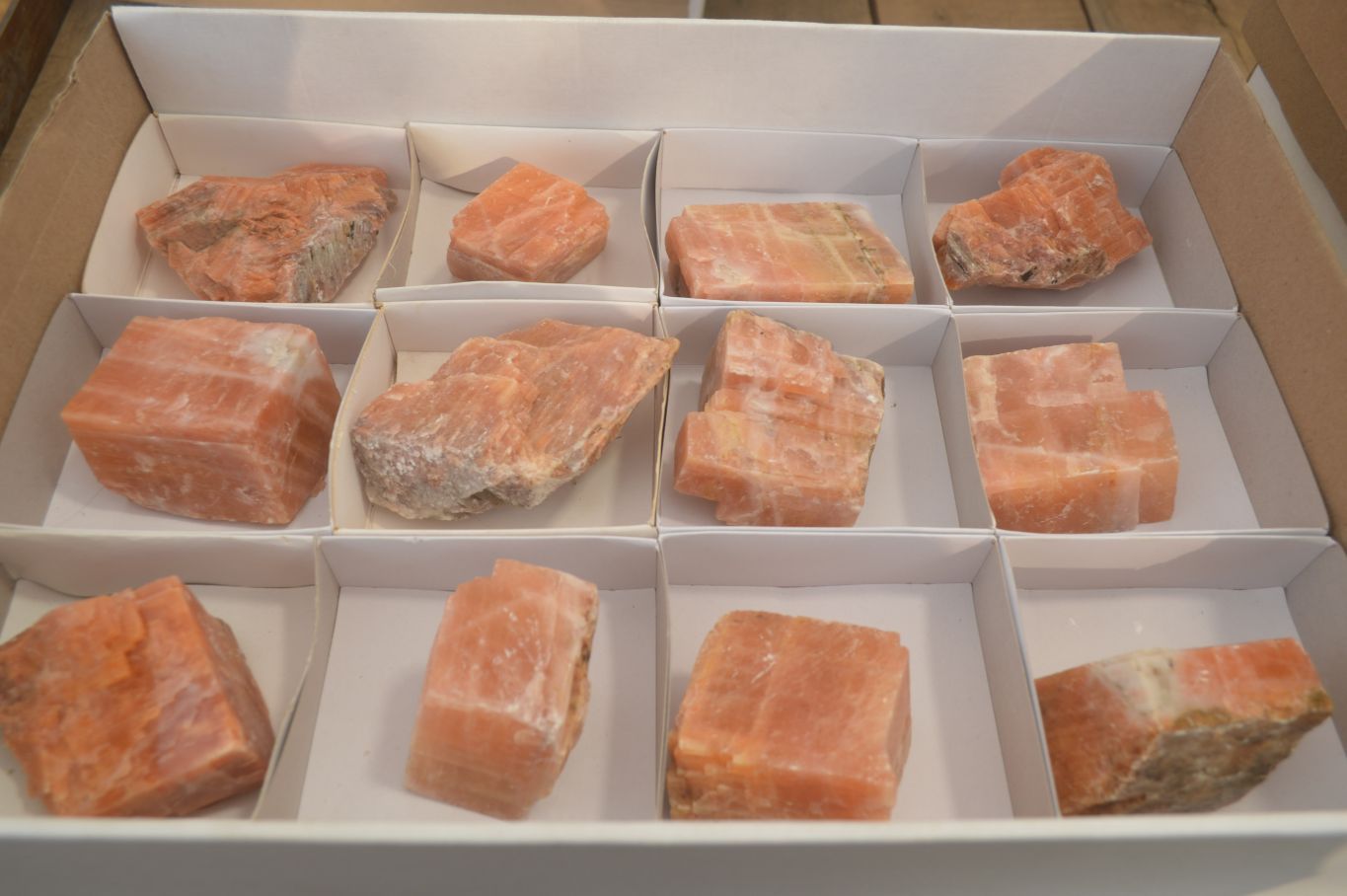 Natural New Sunset Orange Calcite Specimens  x 12 From Spitzkop, Namibia - Toprock Gemstones and Minerals 