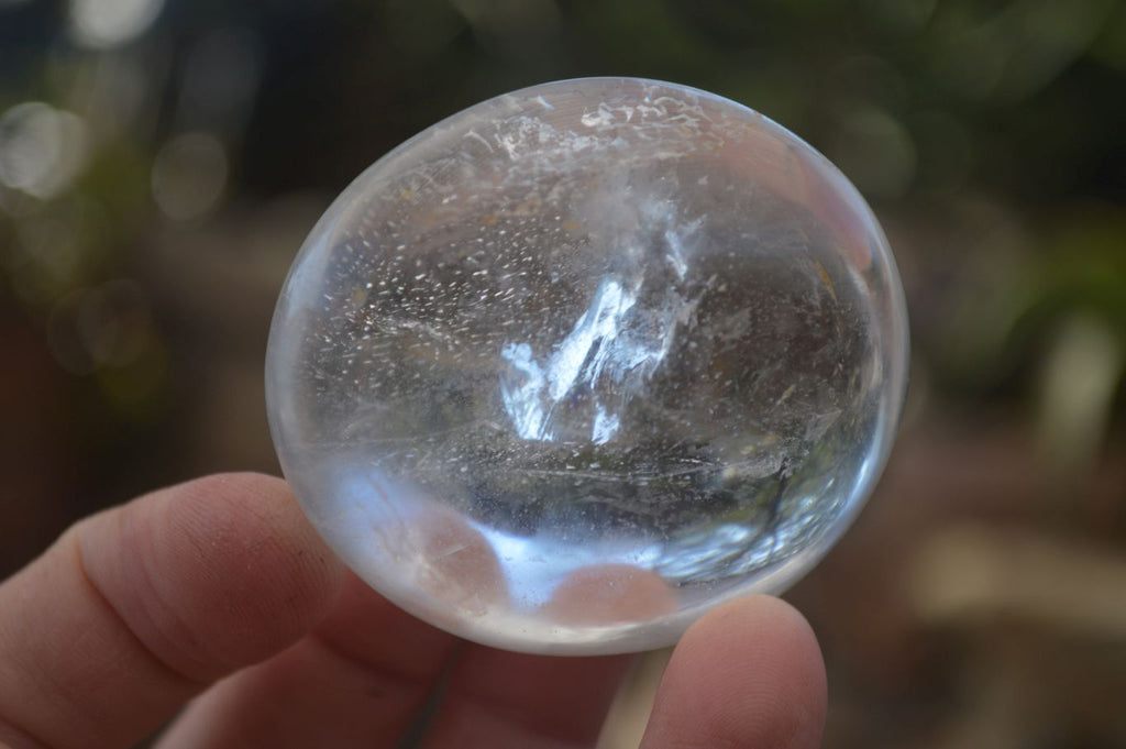 Polished Semi Optic Clear Quartz Galet / Palm Stones x 12 From Madagascar - Toprock Gemstones and Minerals 