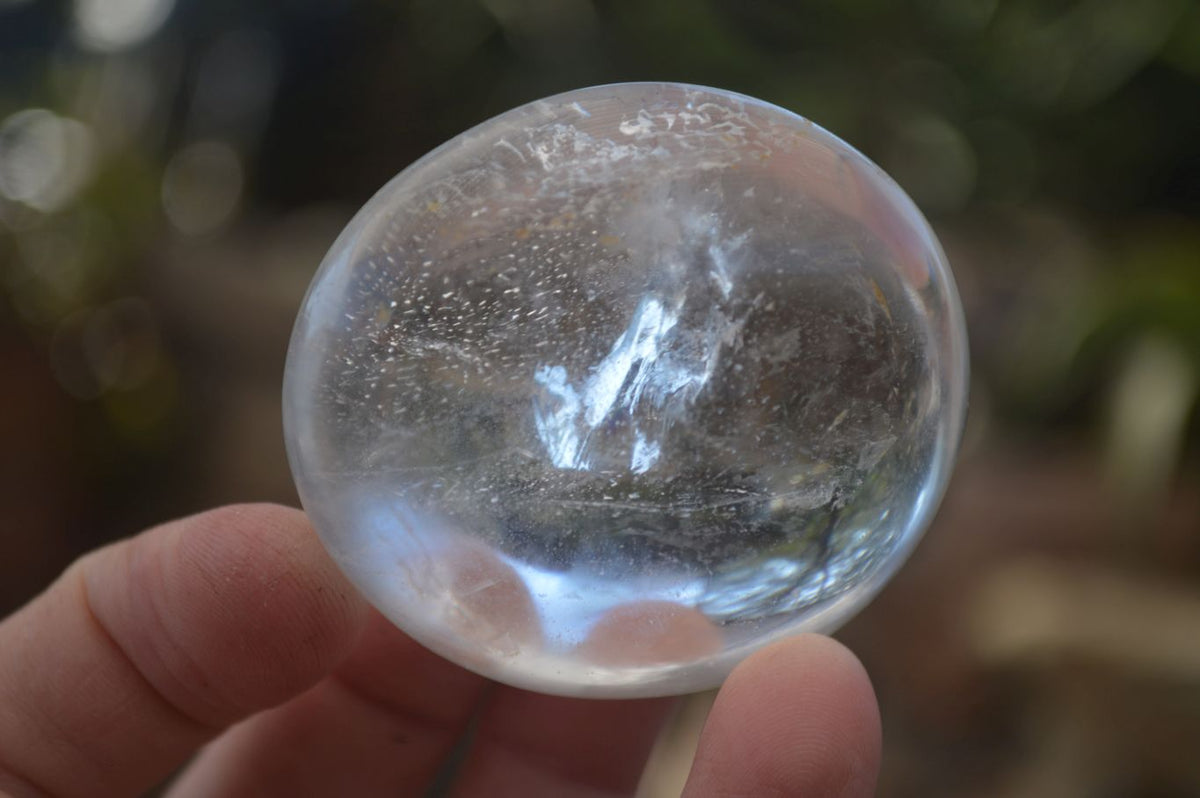 Polished Semi Optic Clear Quartz Galet / Palm Stones x 12 From Madagascar - Toprock Gemstones and Minerals 