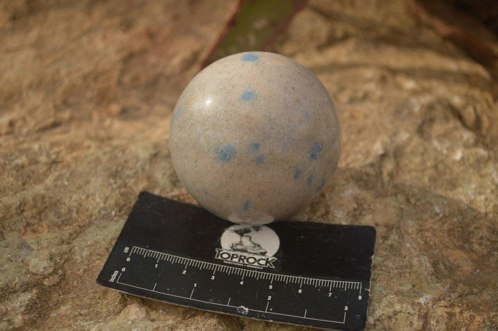 Polished Blue Spotted Spinel Quartz Spheres x 5 From Madagascar - Toprock Gemstones and Minerals 