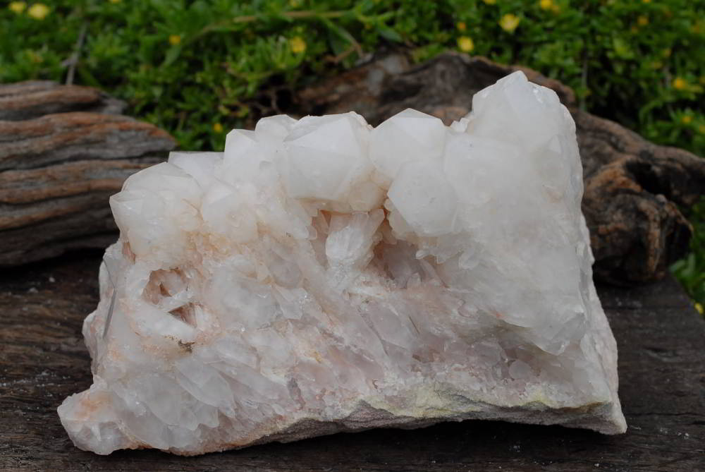 Natural Castle Quartz Self Healed Cluster With White Phantoms x 1 From Madagascar - TopRock