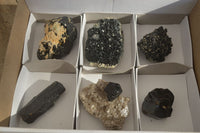 Natural Schorl Black Tourmaline Specimens x 6 From Erongo, Namibia - Toprock Gemstones and Minerals 