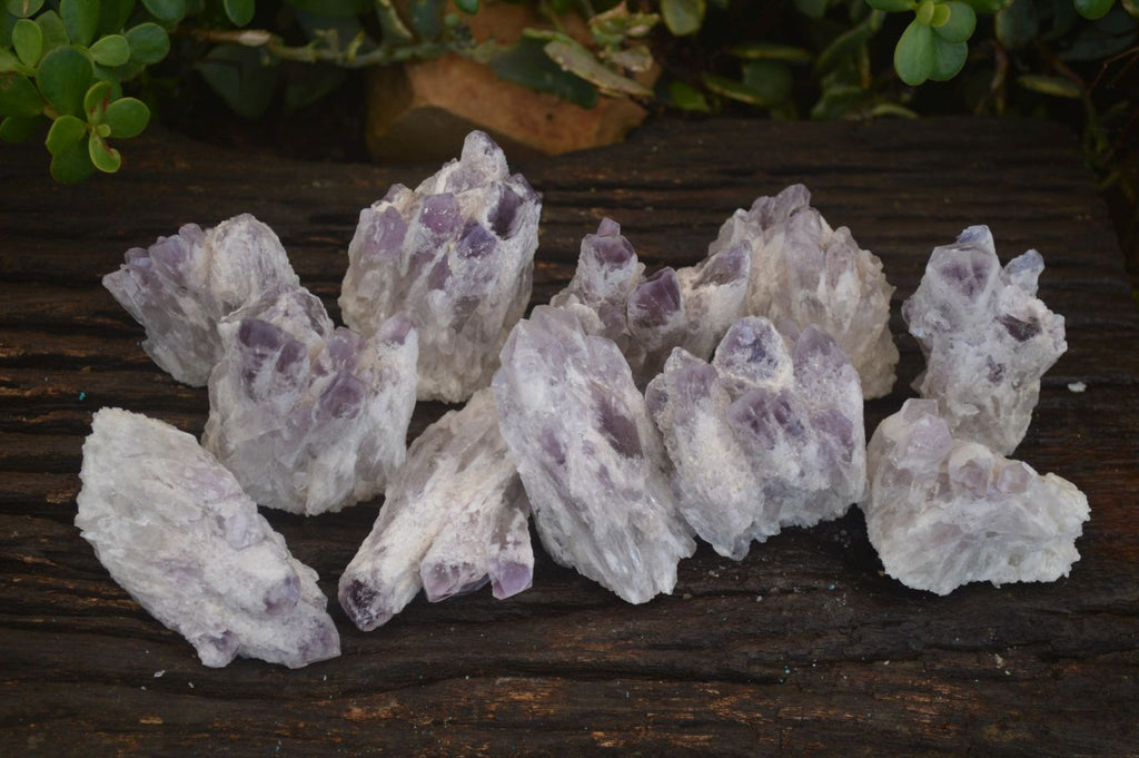 Natural Sugar Amethyst Clusters  x 12 From Solwezi, Zambia - Toprock Gemstones and Minerals 