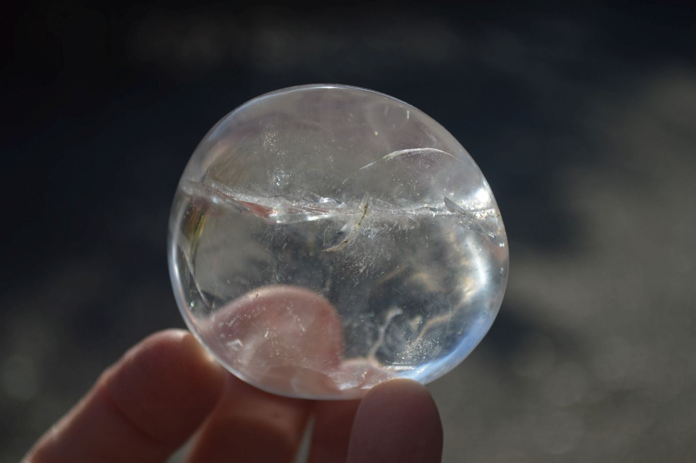 Polished Semi Optic Clear Quartz Galet / Palm Stones x 12 From Madagascar - Toprock Gemstones and Minerals 