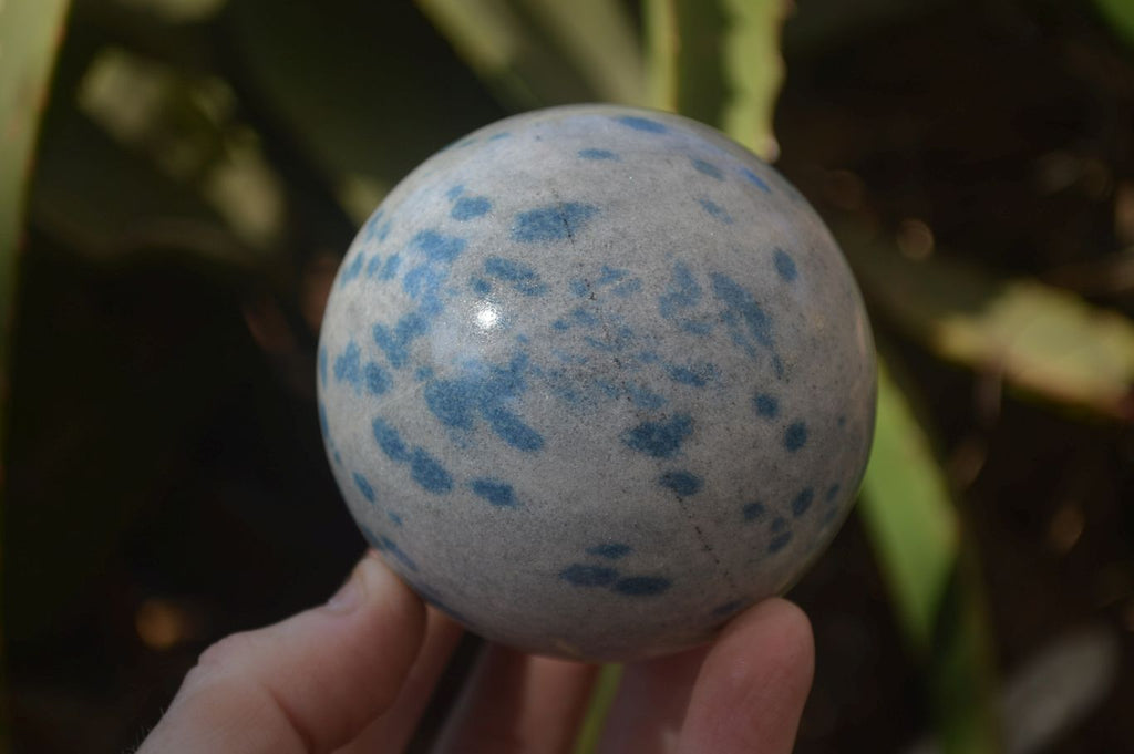Polished Blue Spotted Spinel Quartz Spheres x 3 From Madagascar - Toprock Gemstones and Minerals 
