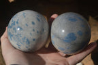 Polished Blue Spotted Spinel Quartz Spheres x 3 From Madagascar - Toprock Gemstones and Minerals 