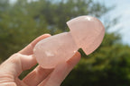 Polished Gemmy Pink Rose Quartz Mushrooms  x 6 From Madagascar - TopRock
