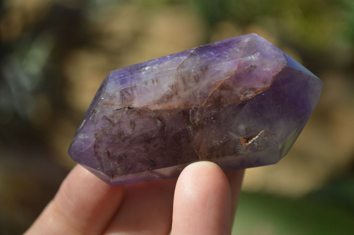 Polished Window Amethyst Points x 25 From Ankazobe, Madagascar - Toprock Gemstones and Minerals 