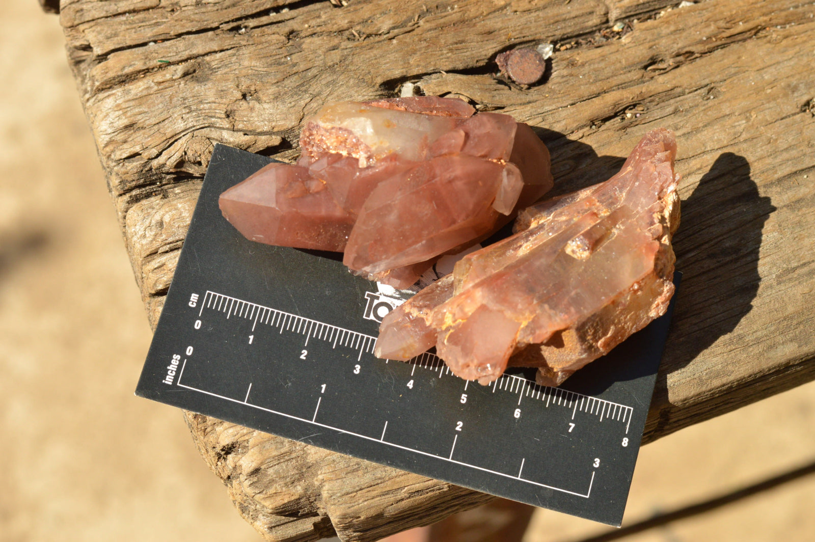 Natural Single Red Hematoid Phantom Quartz Crystals  x 35 From Karoi, Zimbabwe - TopRock