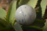 Polished Blue Spotted Spinel Quartz Spheres x 3 From Madagascar - Toprock Gemstones and Minerals 